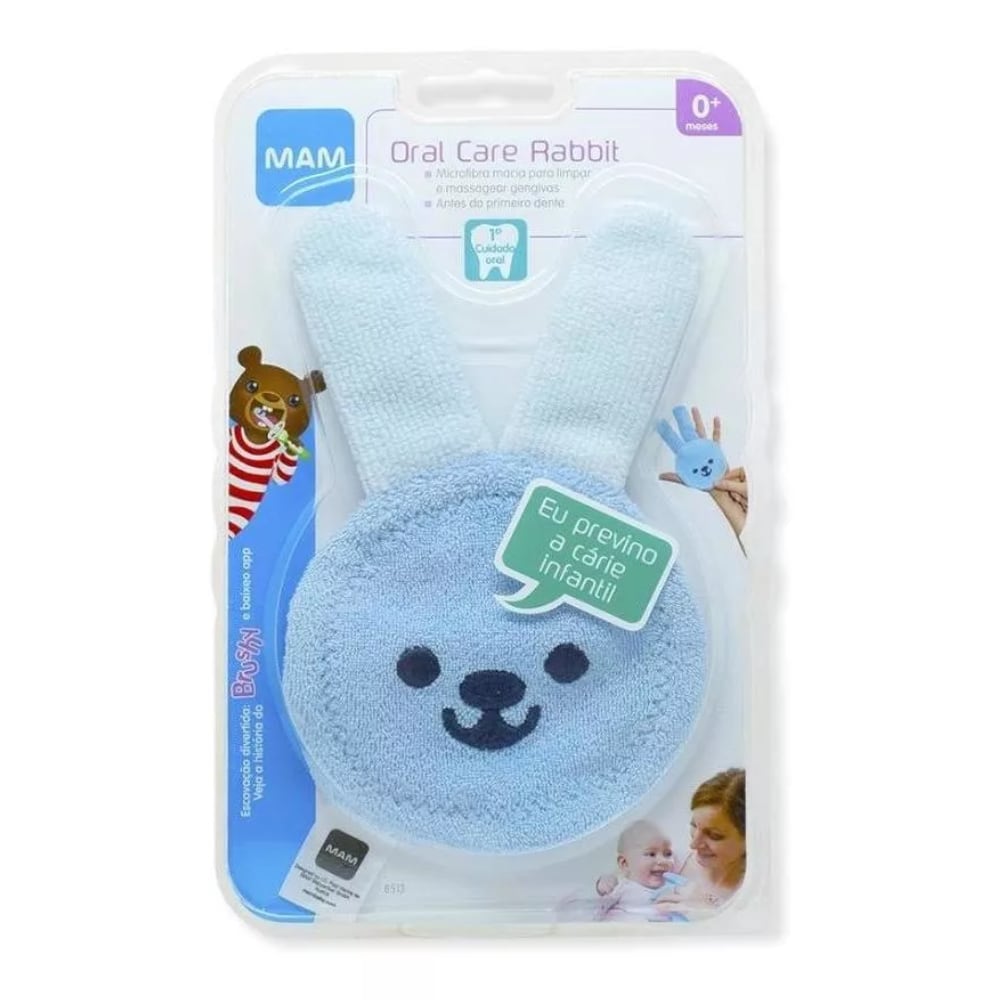 Conejo Cuidado Bucal MAM Oral Care Rabbit Azul
