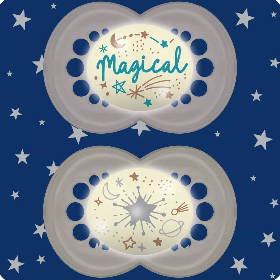 2 Chupetes Nocturnos Silicona SkinSoft MAM Original Night 16m+ — Chupetes — imagen 12