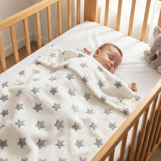 Frazada Cuna INFANTI con Estrellas Gris
