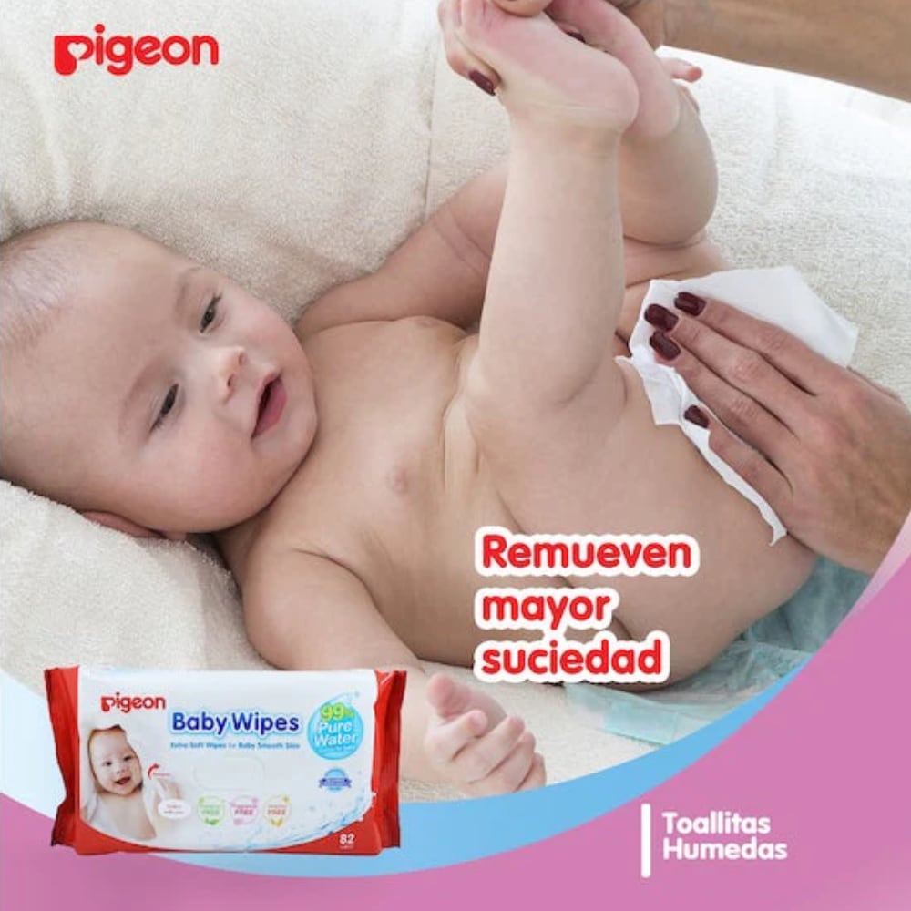 Toallita Húmeda 82 Un. 3 Pack PIGEON Water Base