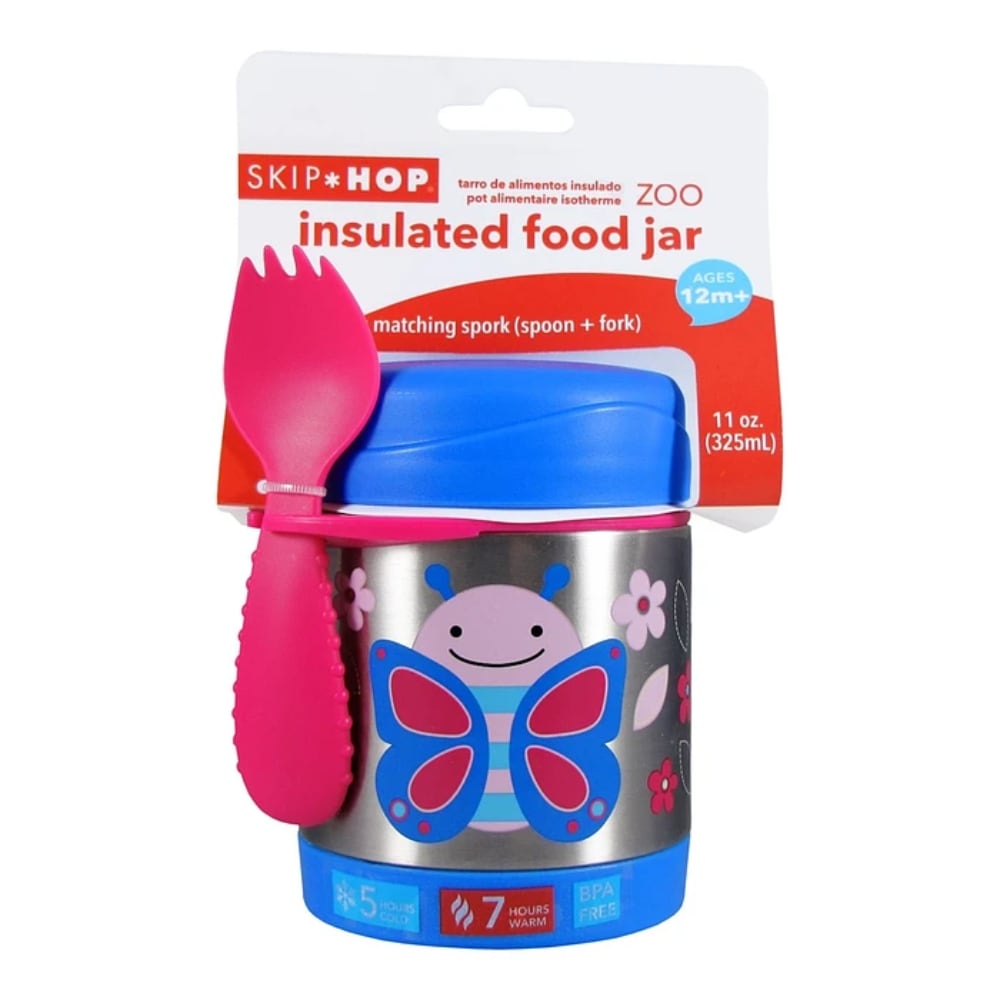 Termo para Comida con Cuchara SKIP-HOP Zoo, Acero Inox - 325 ml
