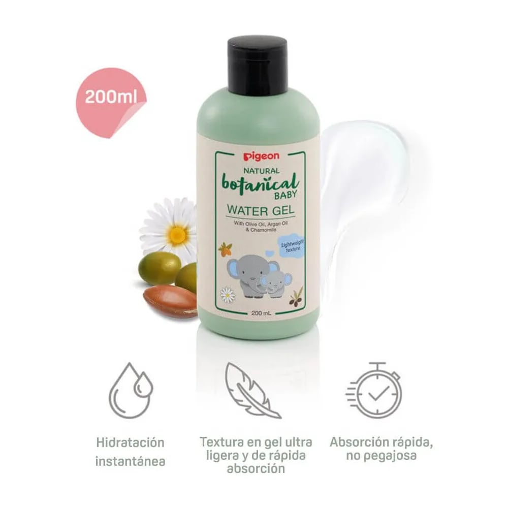 Gel Hidratante post Baño Botanical PIGEON Para Bebés 200ml