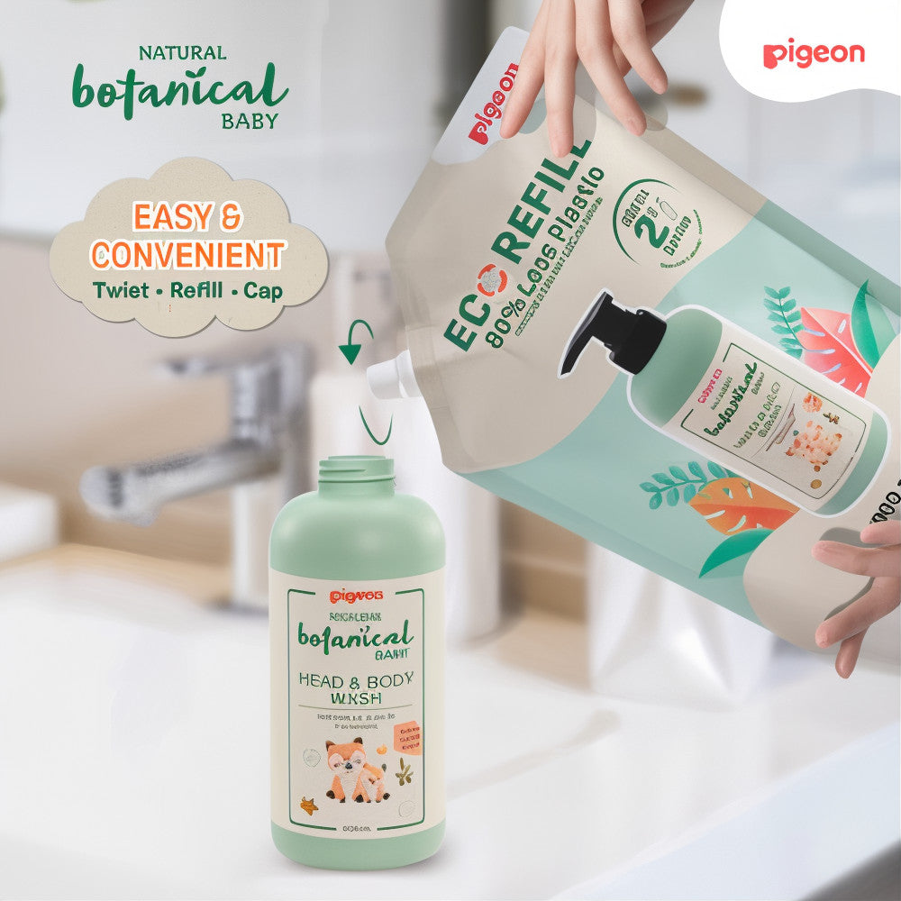 Shampoo y Gel Corporal Botanical PIGEON Recarga 900 ml
