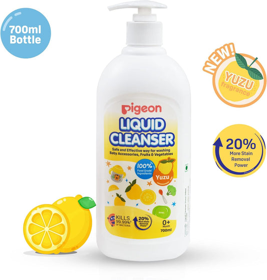 Limpiador de Mamaderas PIGEON Yuzu (Citrus) con Dosificador 700ml