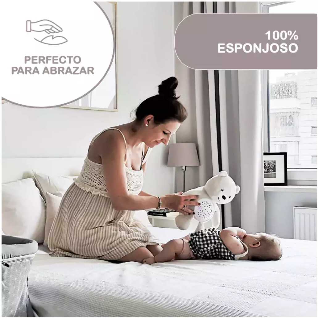 Peluche Proyector de Luces CHICCO Baby Bear Estrellitas