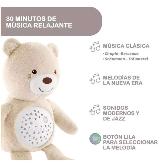Peluche Proyector de Luces CHICCO Baby Bear Estrellitas