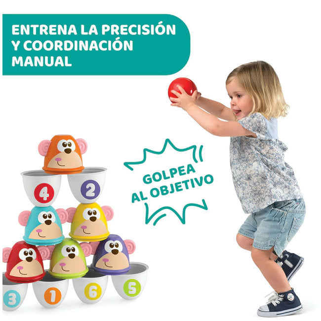Juguete Bolos Apilables CHICCO Funny Monkey