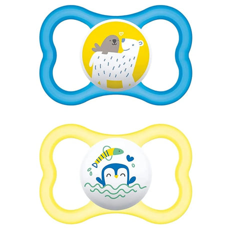 2 Chupetes MAM Air con Caja Esterilizadora 6m+