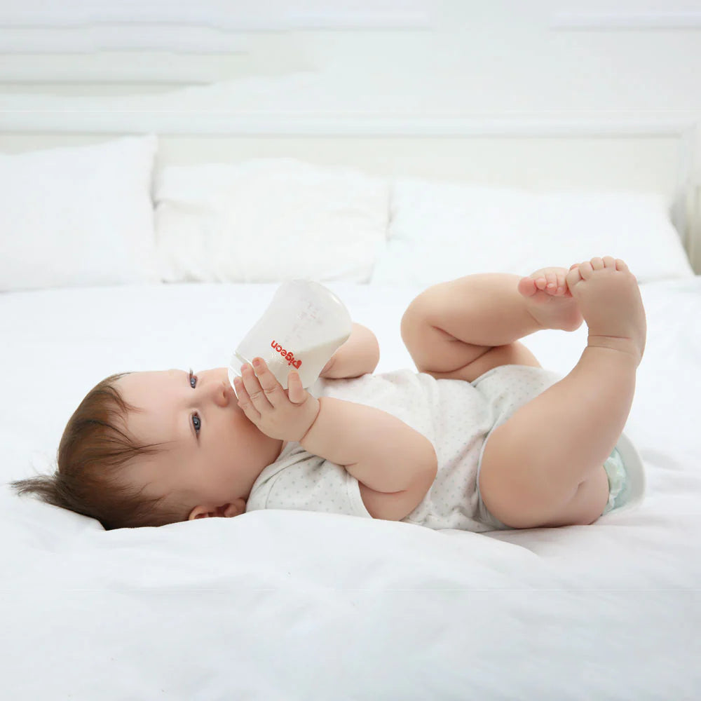 Mamadera Boca Ancha SofTouch PIGEON PP 330ml, 6 meses+
