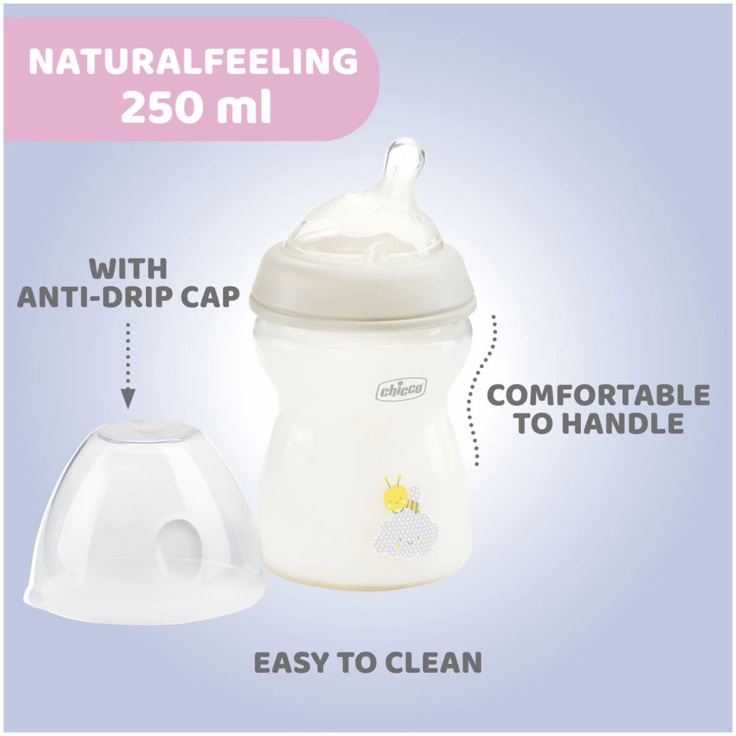 Mamadera CHICCO Natural Feeling PP 250 ml 2m+
