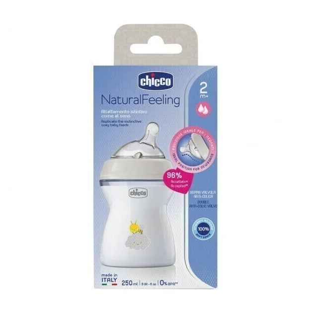 Mamadera CHICCO Natural Feeling PP 250 ml 2m+