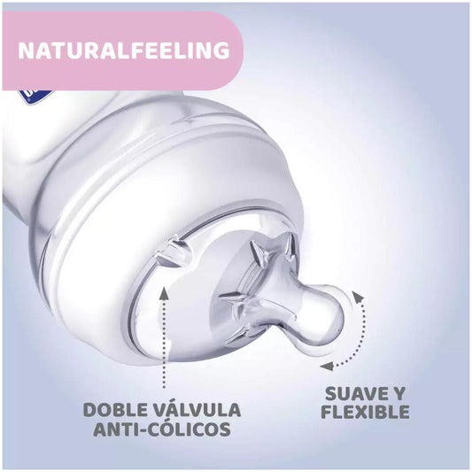 Mamadera CHICCO Natural Feeling PP 250 ml 2m+