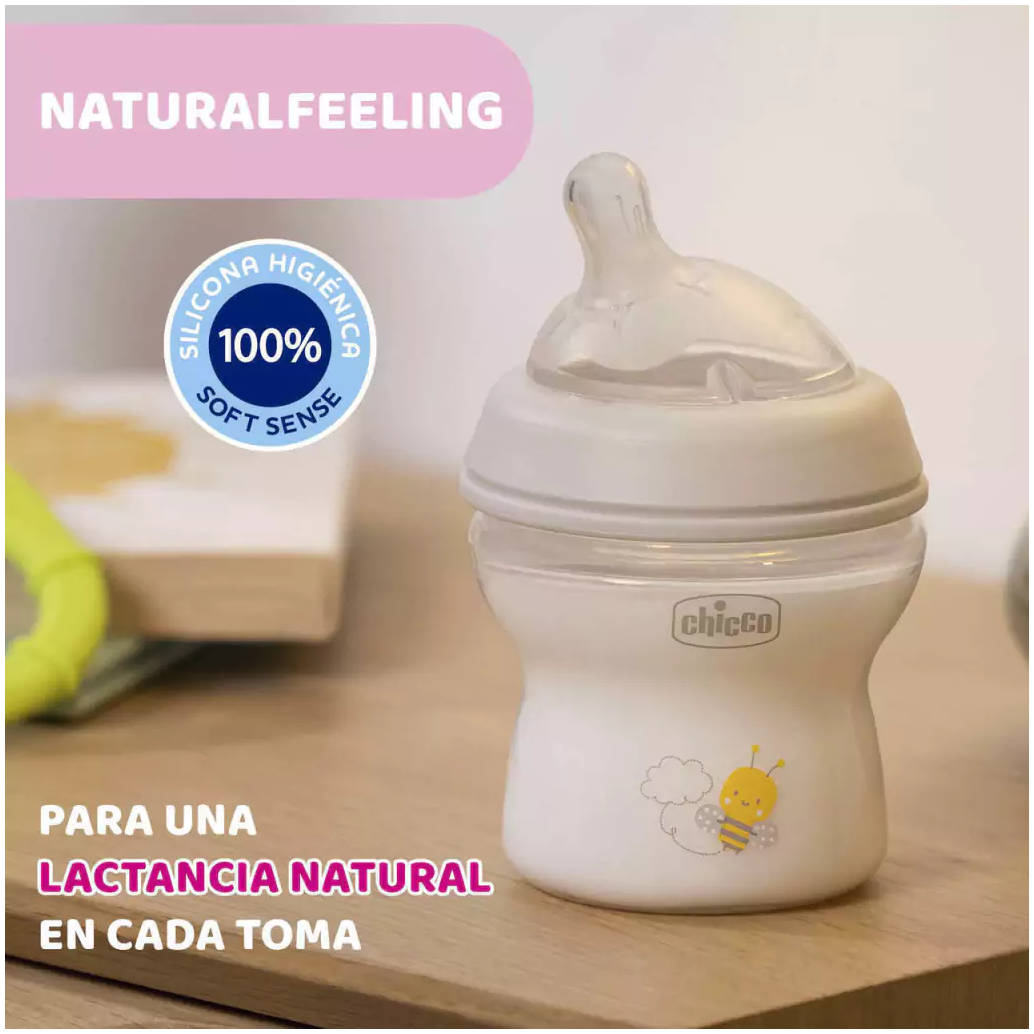 Mamadera CHICCO Natural Feeling PP 150 ml 0m+