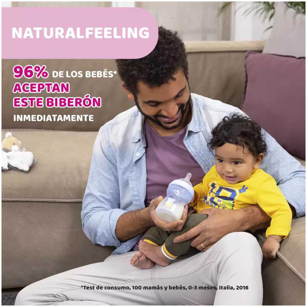 Mamadera CHICCO Natural Feeling PP 250 ml 2m+