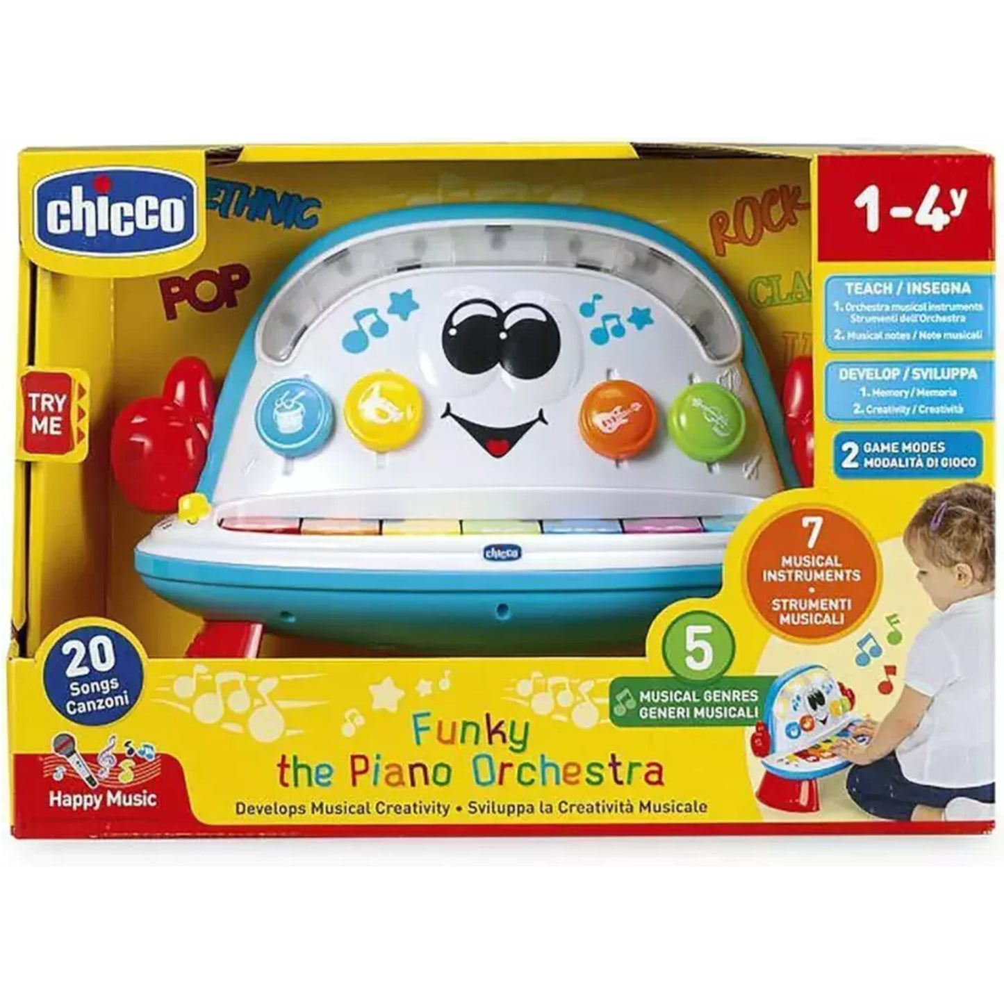 Piano Funky de Actividades CHICCO Notas Musicales