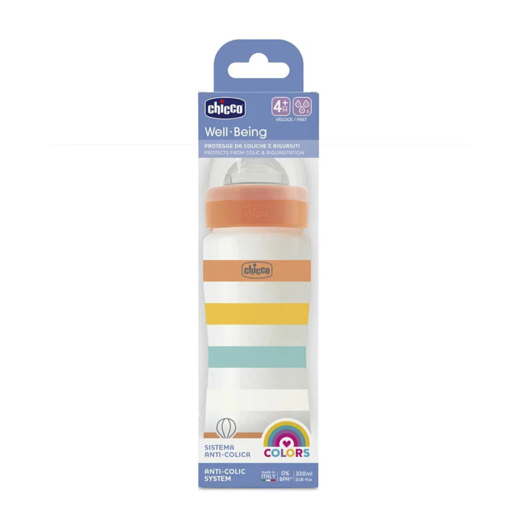 Mamadera de Plástico CHICCO Well-being PP 330 ml 4m+