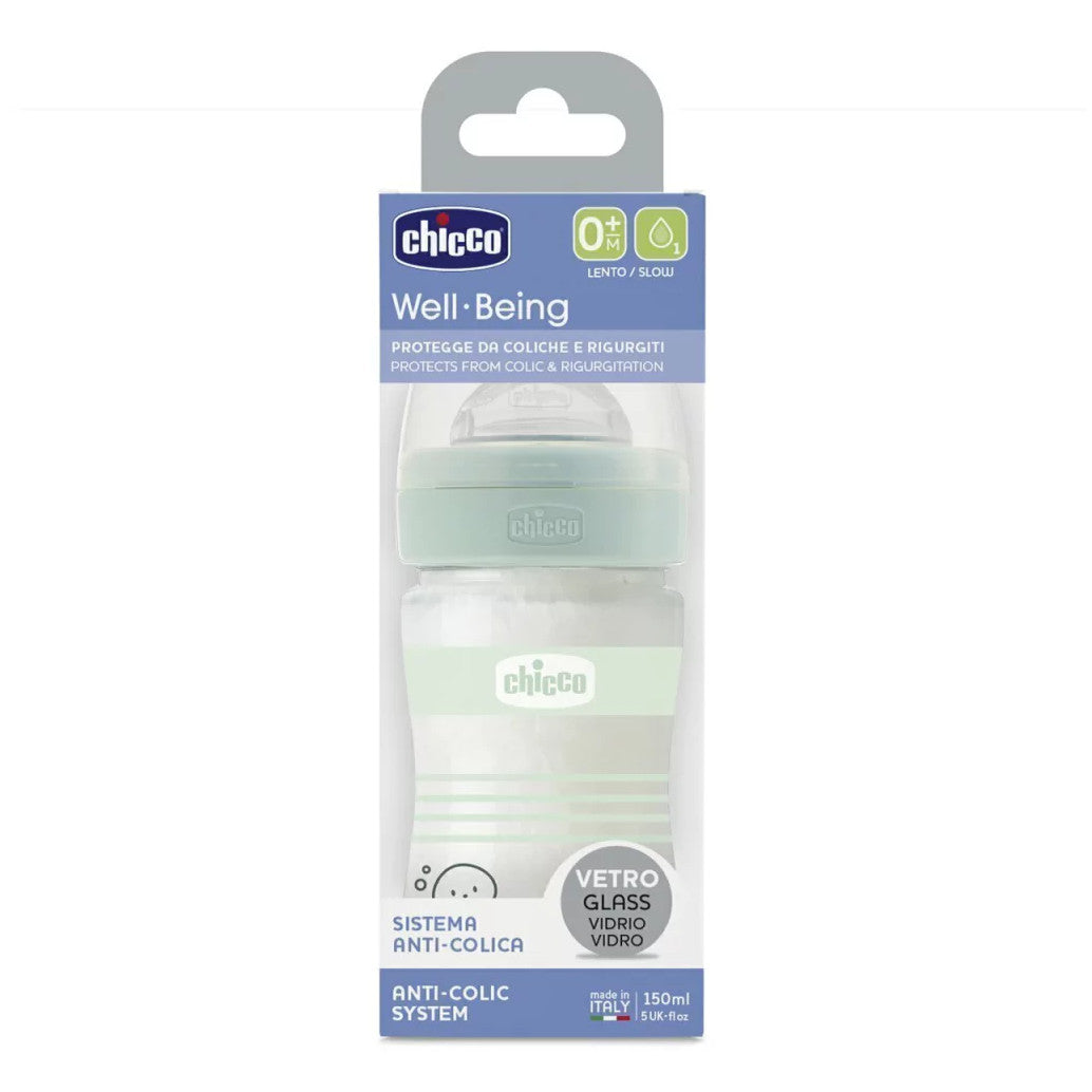 Mamadera de Vidrio CHICCO Well-Being 150 ml