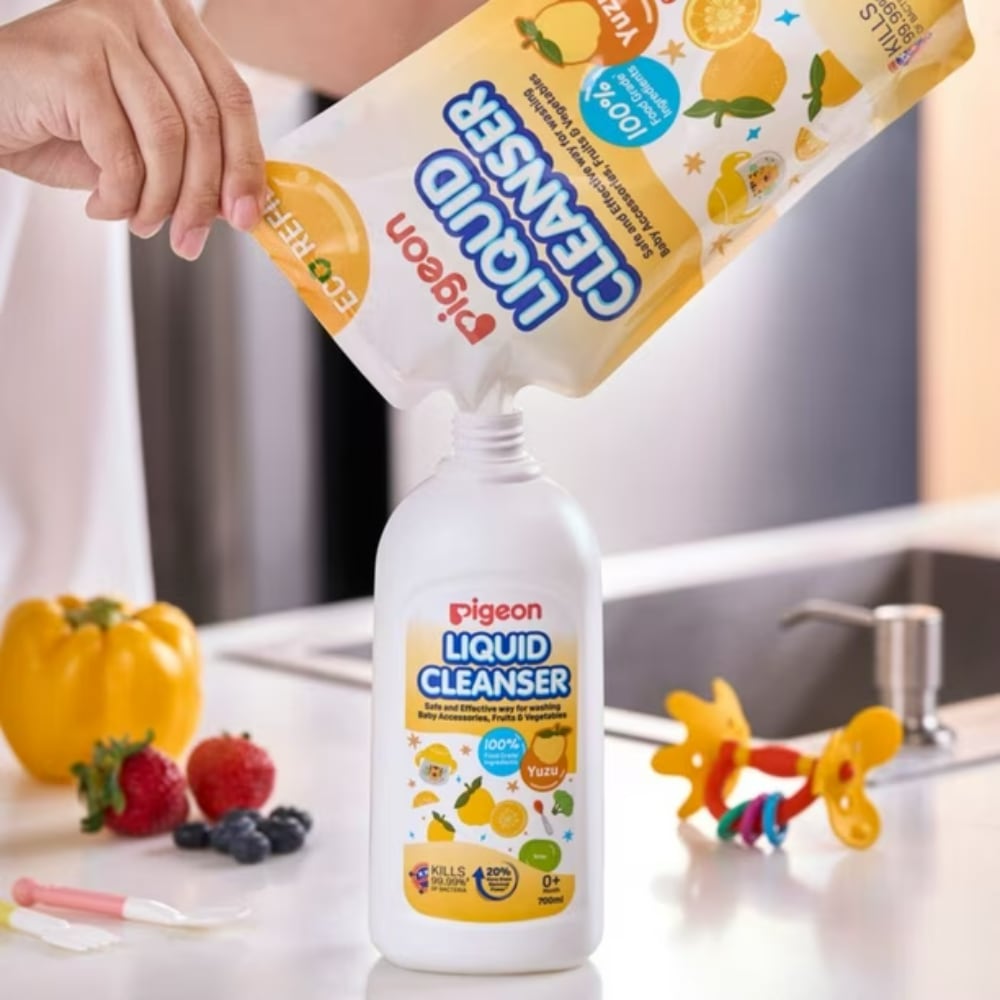 Limpiador de Mamaderas PIGEON Yuzu (Citrus) con Dosificador 700ml