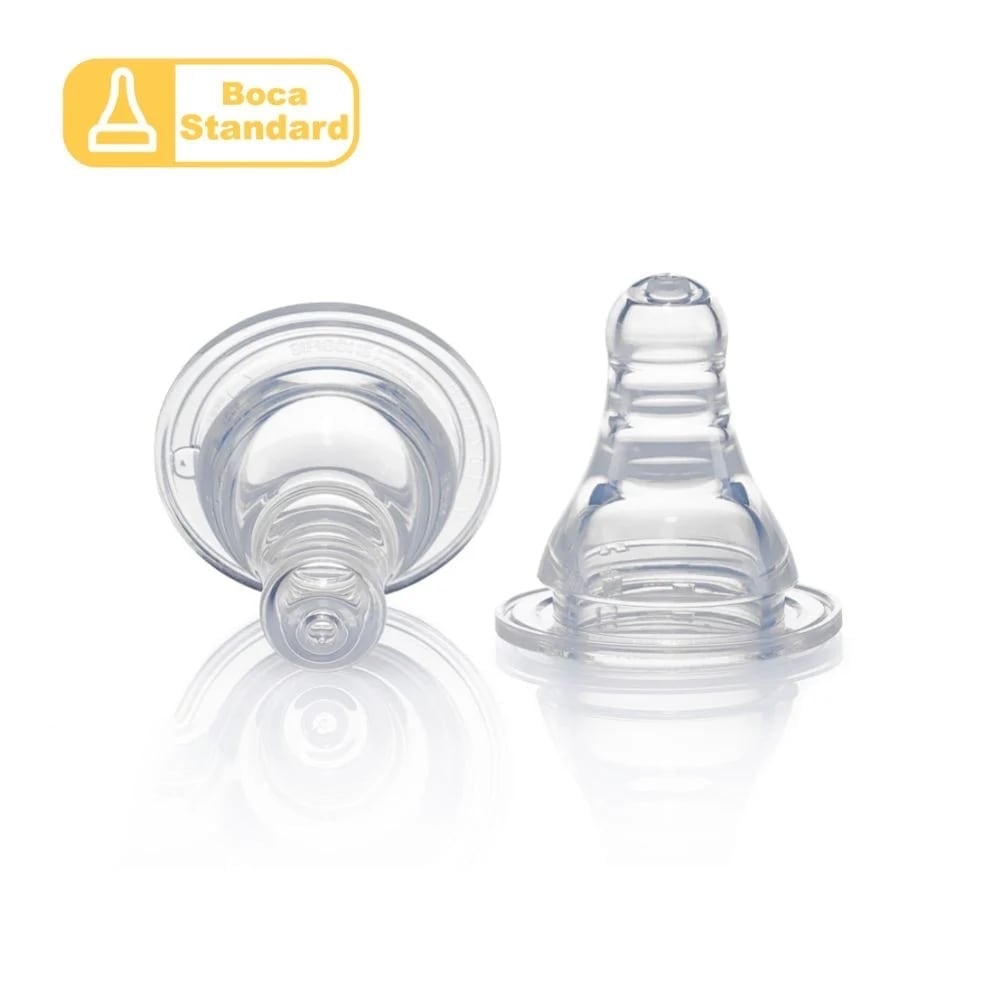 2 Tetinas de Silicona PIGEON Flexible -LL Boca Standard 12m+