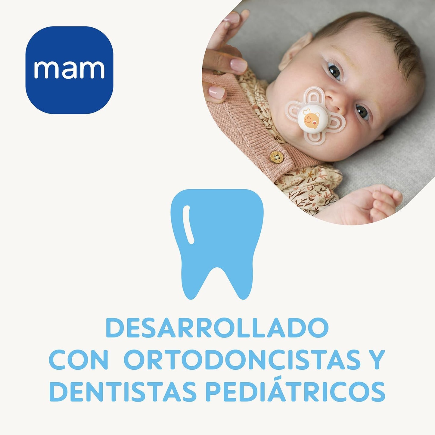 2 Chupetes de Silicona SkinSoft MAM Crystal con Caja Esterilizadora, 6 Meses +