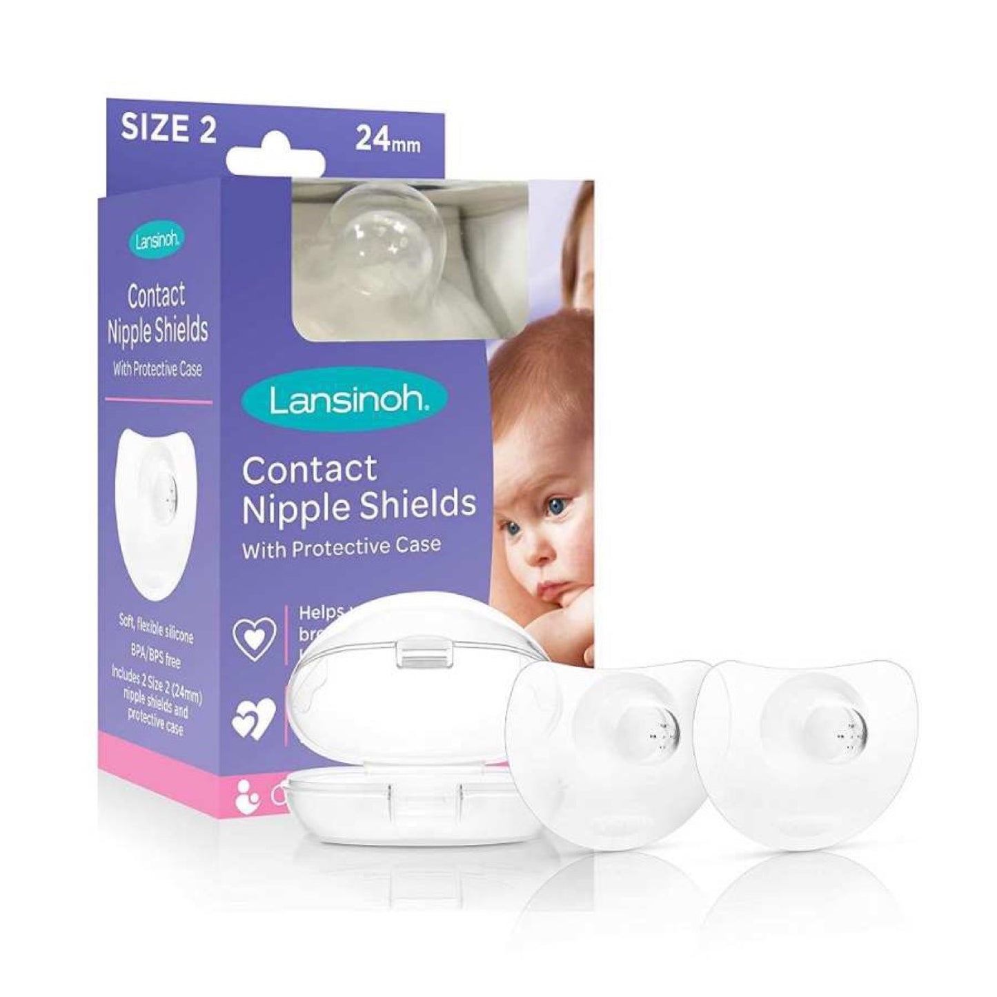 Empaque Pezoneras de Contacto Lansinoh talla 24 mm