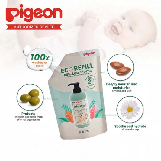 Shampoo y Gel Corporal Botanical PIGEON Recarga 900 ml