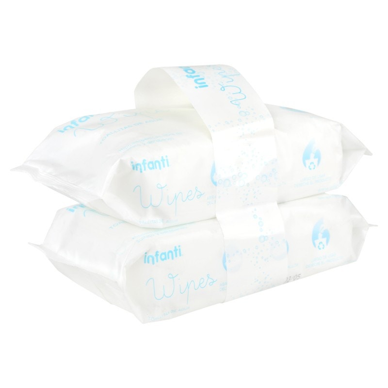 Pack Toallitas Húmedas de Agua INFANTI Wipes 2 x 80 Un.