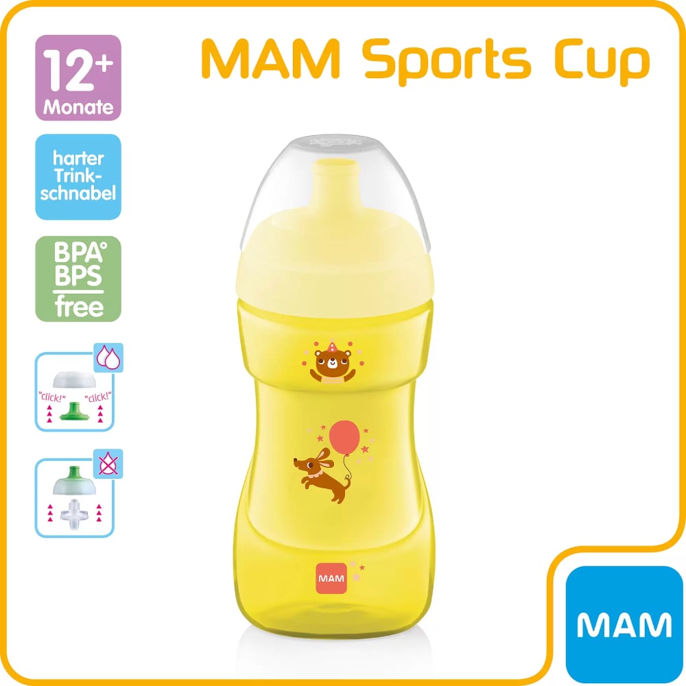 Vaso Antiderrame Boquilla Dura MAM Sport 12M+ 330ml