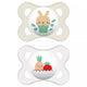2 Chupetes de Silicona SkinSoft MAM Original con Caja Esterilizadora, 2-6m+