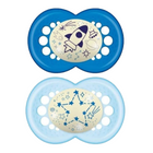 2 Chupetes Nocturnos Silicona SkinSoft MAM Original Night 16m+