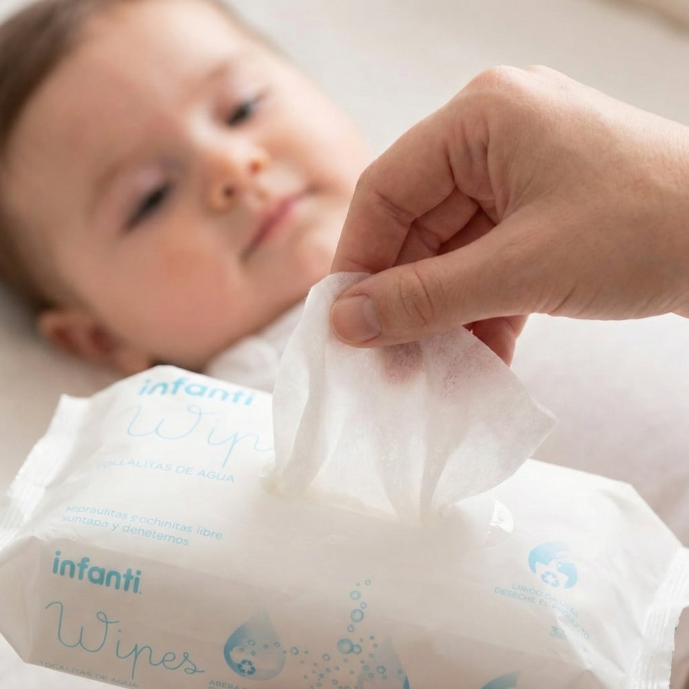 Pack Toallitas Húmedas de Agua INFANTI Wipes 2 x 80 Un.