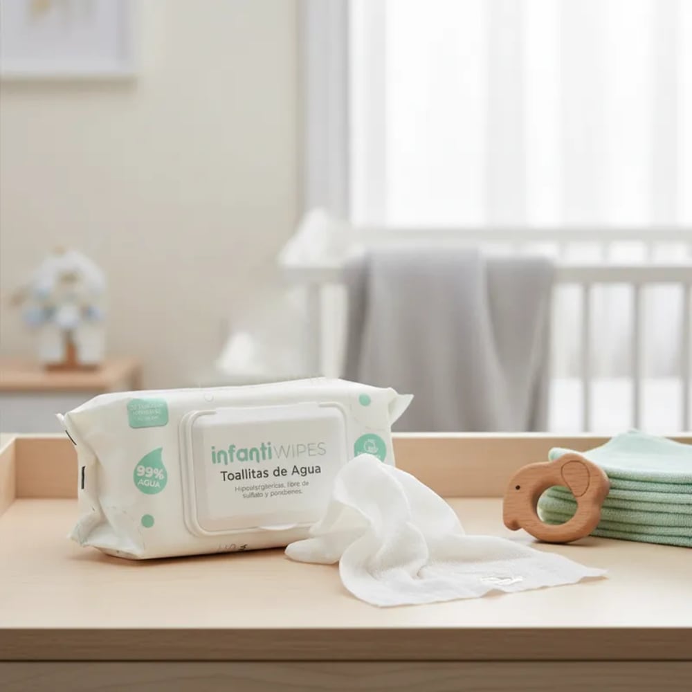 Pack Toallitas Húmedas de Agua INFANTI Wipes 2 x 80 Un.
