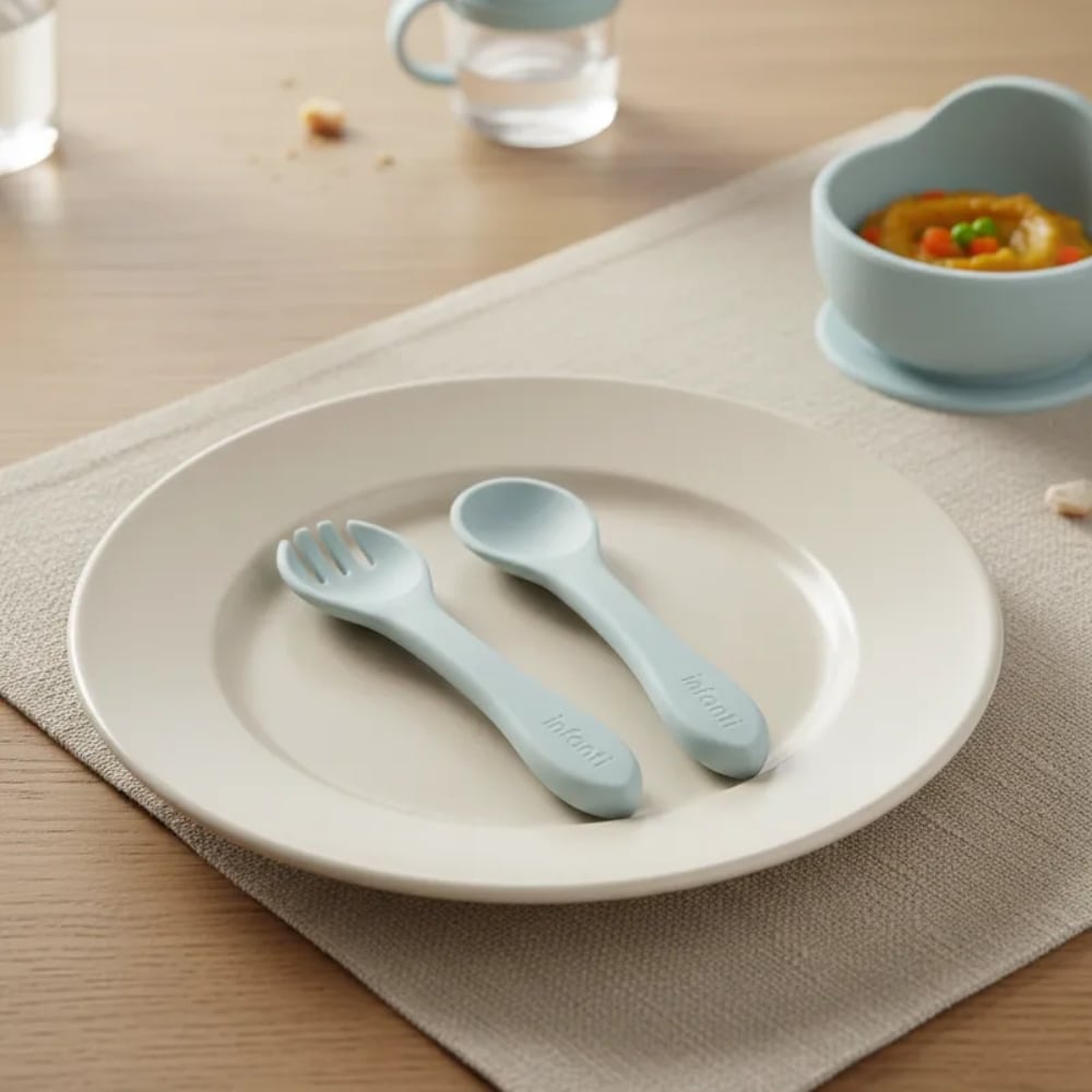 Set Cuchara y Tenedor INFANTI Azul