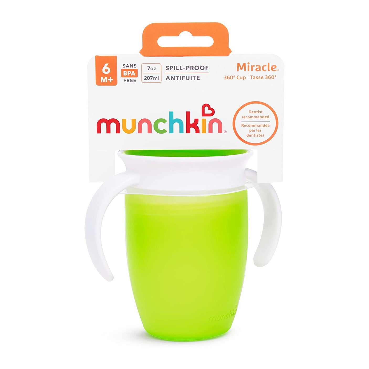 Vaso Antiderrame MUNCHKIN Miracle 360° con Asas 207ml 6 meses+