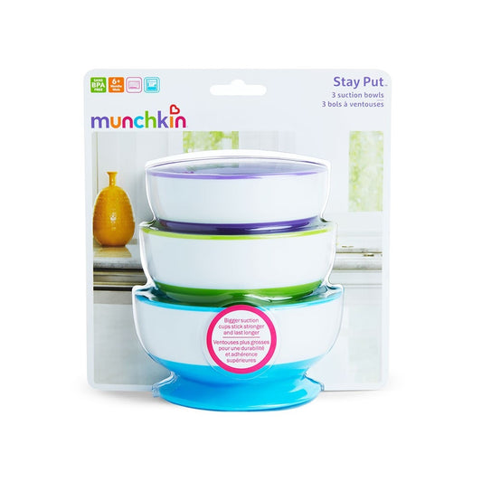 Set de 3 Bowls con Antideslizante MUNCHKIN Stay Put