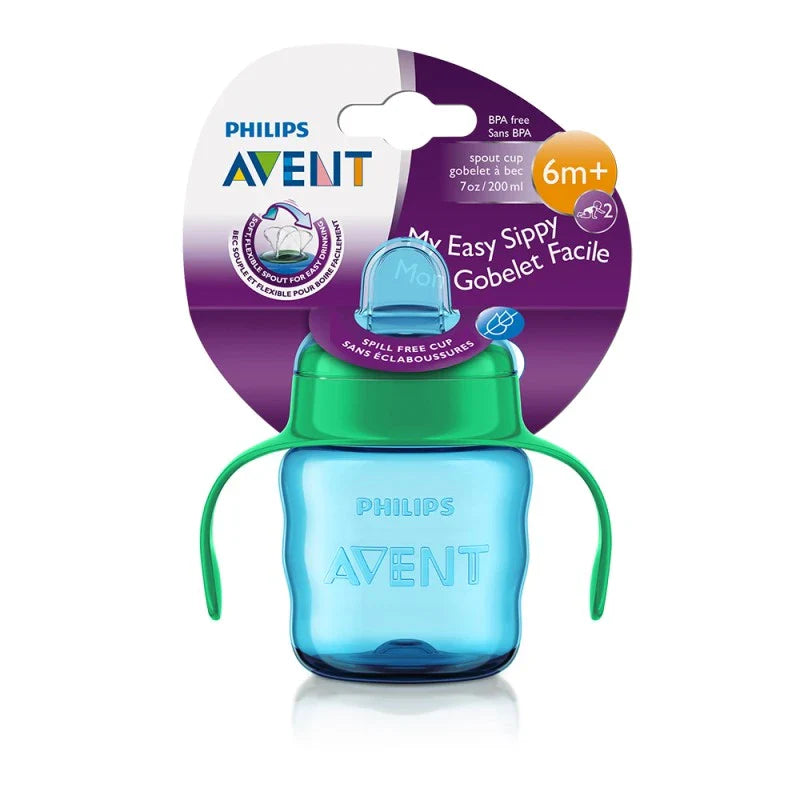 Vaso Antiderrame AVENT Classic Boquilla Blanda, 200ml, 6m+