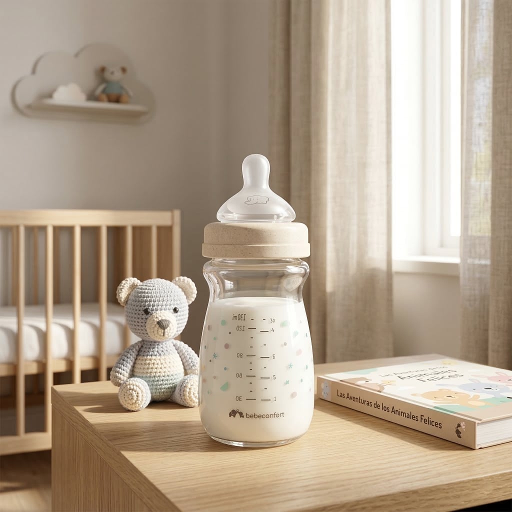 Mamadera Physio Aircare Vidrio 130ml 0m+ BEBE CONFORT