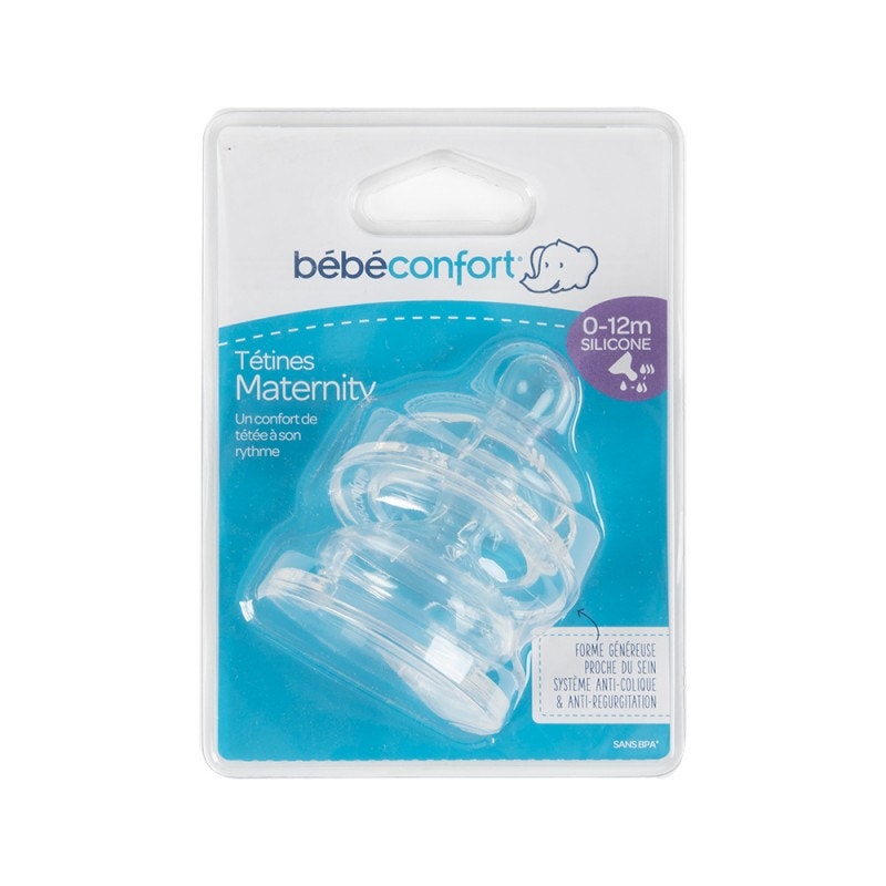 2 Tetinas de Silicona BEBE CONFORT Wide Base 0-12 Meses