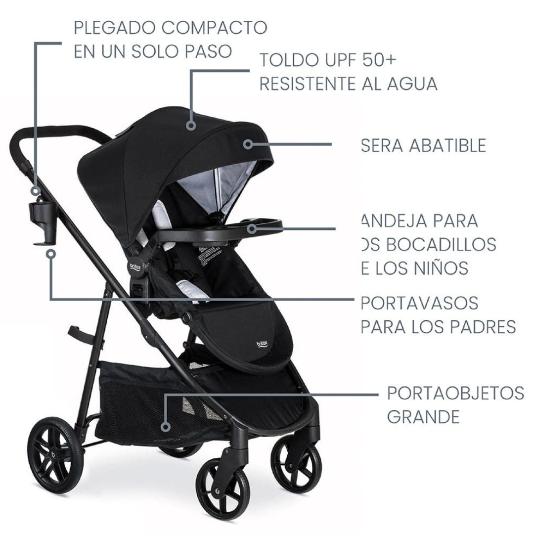 Coches Travel System BRITAX Brook-Willow Onyx Glacier