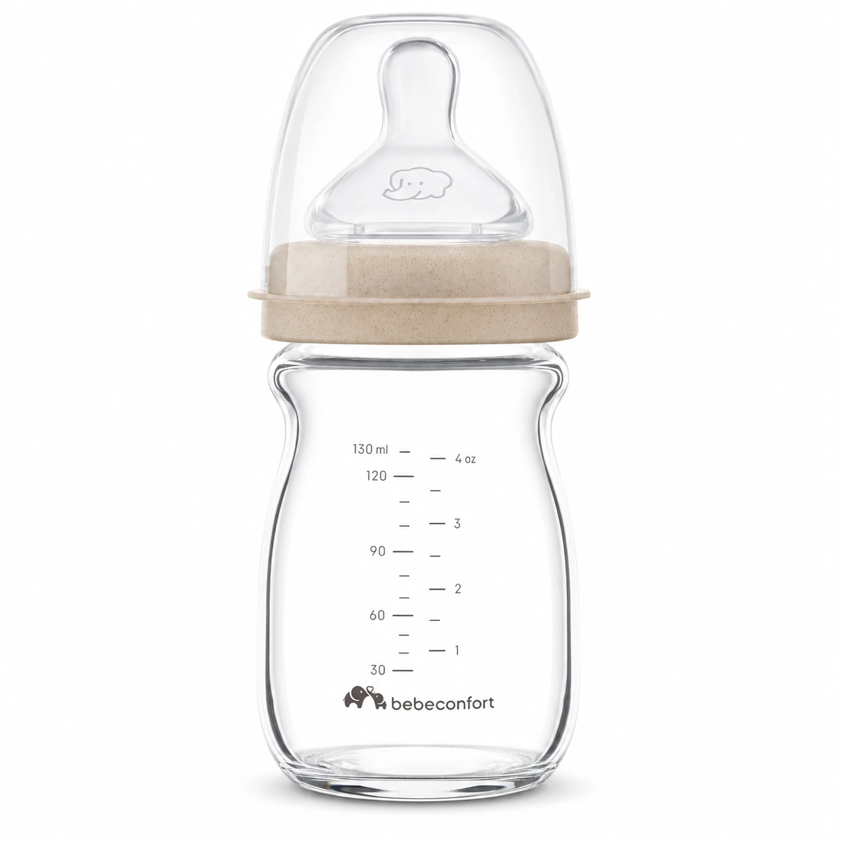 Mamadera Physio Aircare Vidrio 130ml 0m+ BEBE CONFORT