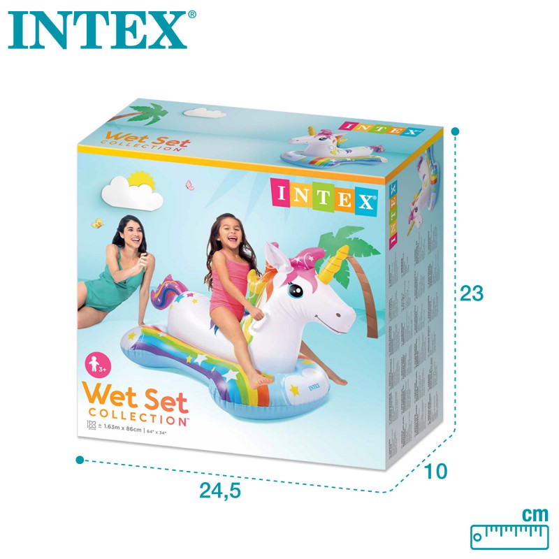 Flotador Inflable Montable Unicornio INTEX 163 x 86 cm