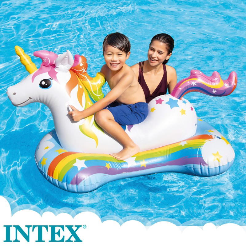 Flotador Inflable Montable Unicornio INTEX 163 x 86 cm