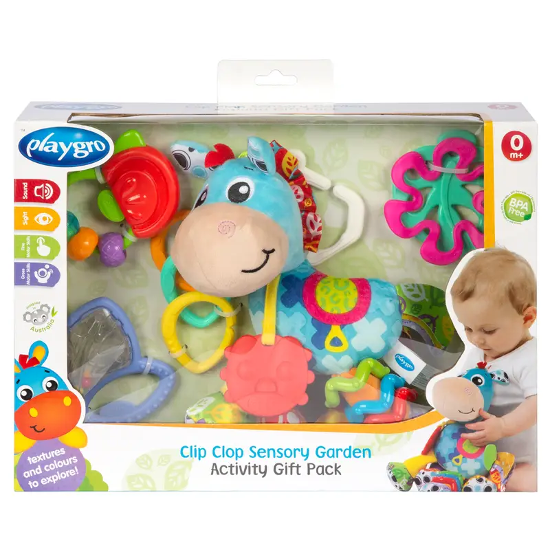 Gift Pack Sensorial Playgro Actividades Clipclop