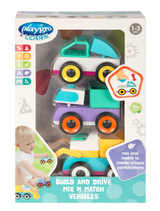 Set de Autos PLAYGRO Construye Mezcla y Juega