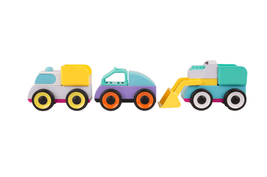 Set de Autos PLAYGRO Construye Mezcla y Juega