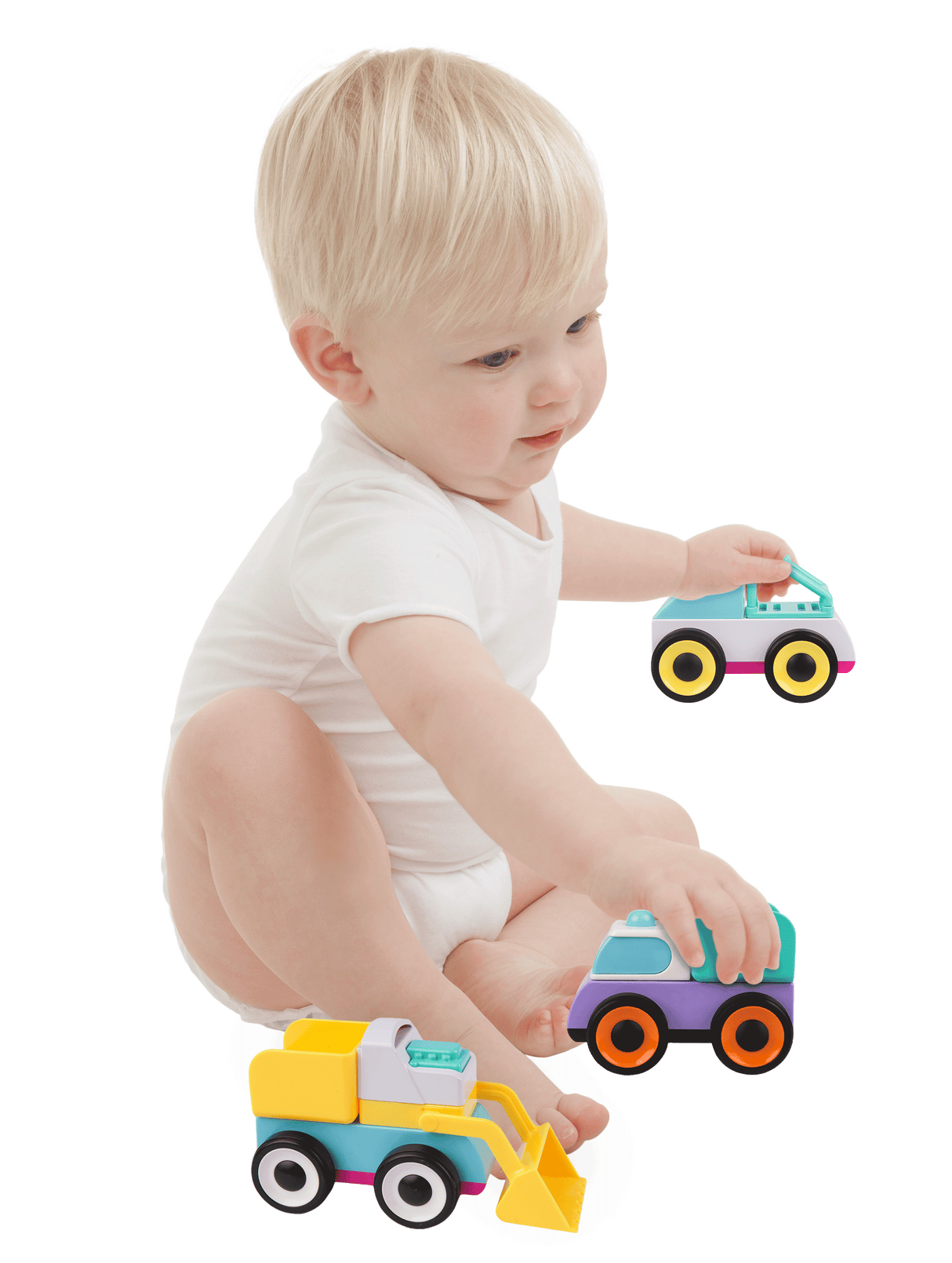 Set de Autos PLAYGRO Construye Mezcla y Juega