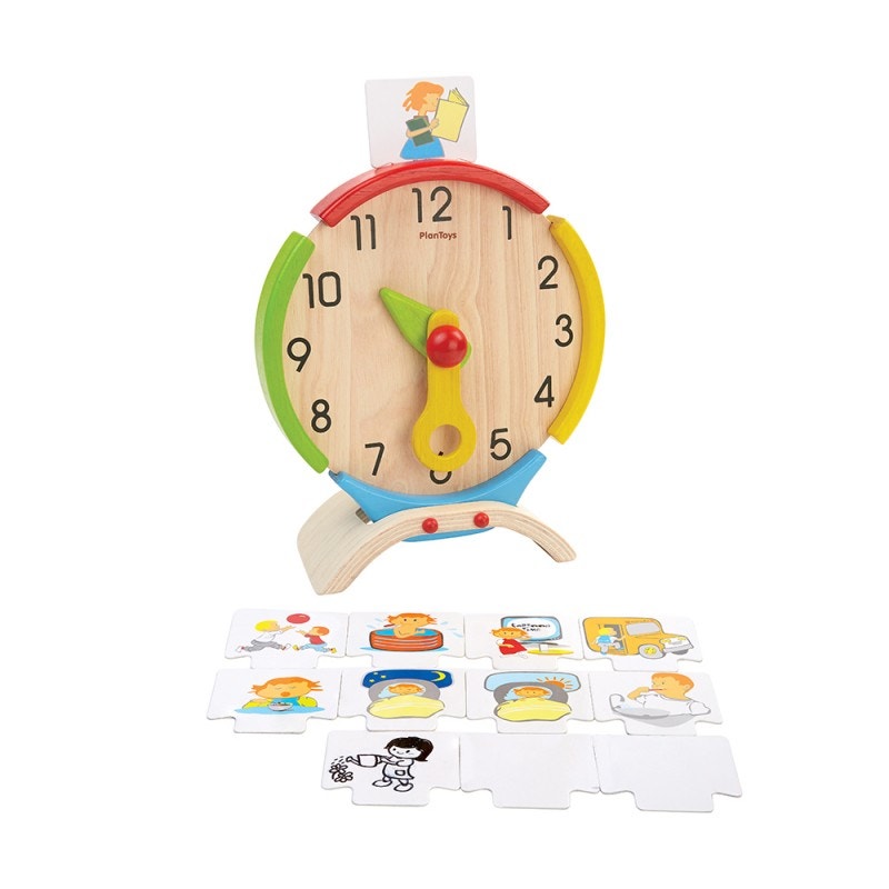 Reloj de Madera PLANTOYS Aprende y Juega