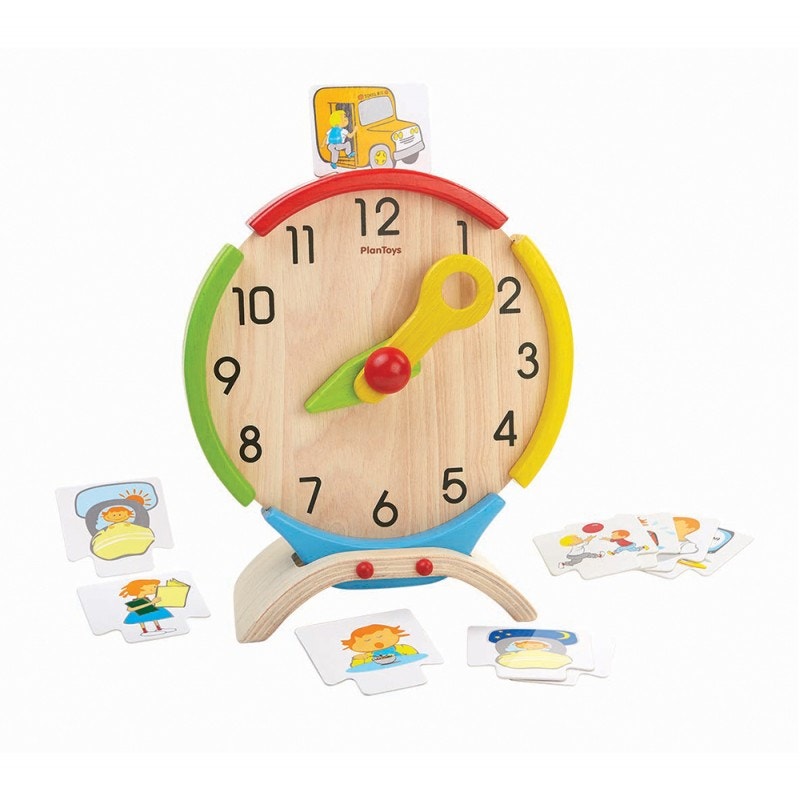 Reloj de Madera PLANTOYS Aprende y Juega