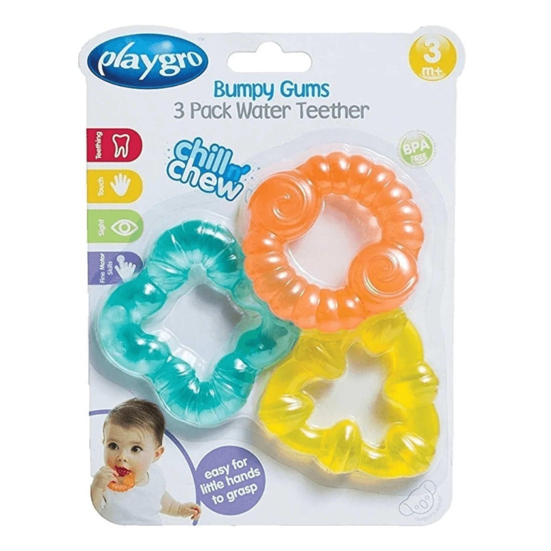 Tripack Mordedores de Agua Bumpy Gums PLAYGRO