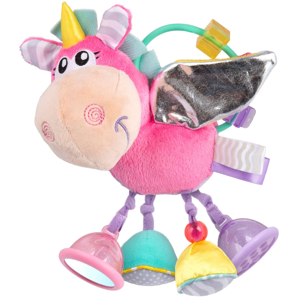 Sonajero Unicornio con Actividades PLAYGRO Clip Clop Rosado
